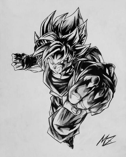 SSJ Blue Kioken Goku