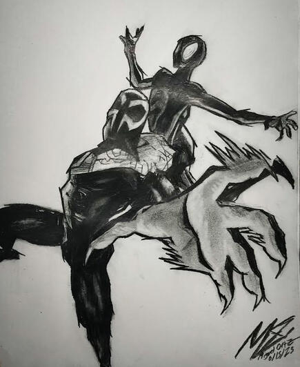 Spider-Man 2099 and Miles Morales (Across The Spider-Verse)